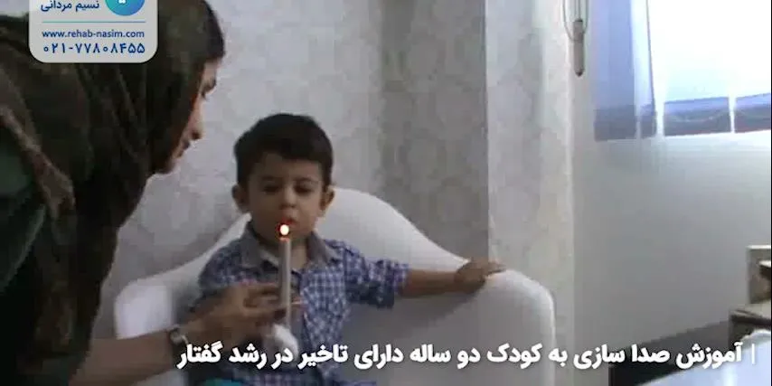 آموزش صدا سازی به کودک دو ساله دارای تاخیر در رشد گفتار